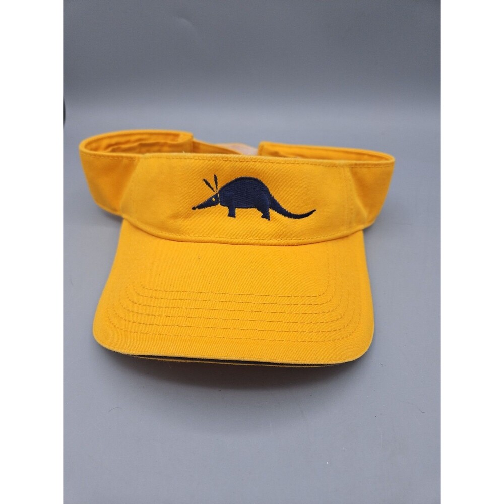 Tennis Baseball Golf Sports Yellow Blue Aardvark Embroidery Visor Hat